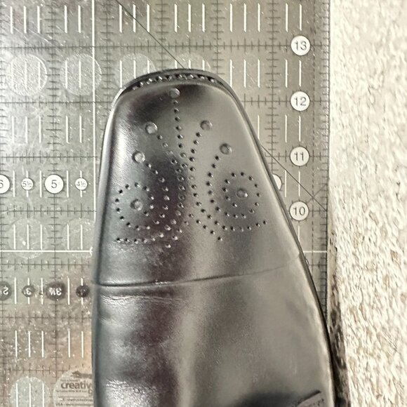 Salvatore Ferragamo Tramezza Italy Men Size 9.5 Black Leather Brogue Derby Shoes main image 12